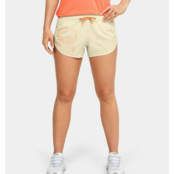 Under Armour 1351186-014 Women's Size Small Yellow UA Speedpocket Graphic Shorts - Picture 2 of 6